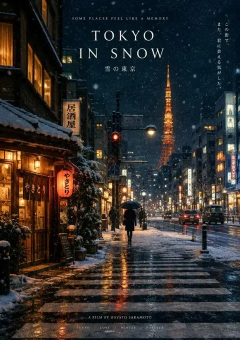 雪落东京（2026）影片封面，爱情、剧情题材